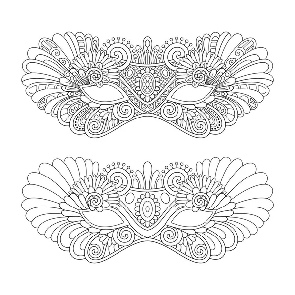 Vector hermosas máscaras de mascarada — Vector de stock