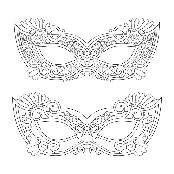 Mooie Masquerade vectormaskers — Stockvector
