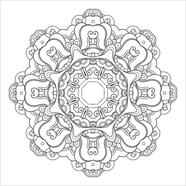 Vektor monochromatický Mandala — Stockový vektor