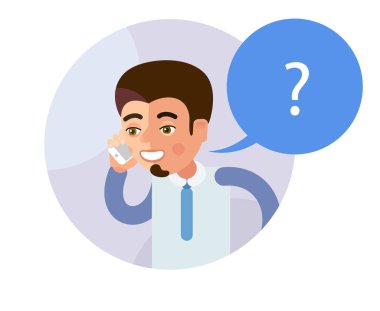 Smartphone'da konuşan adam