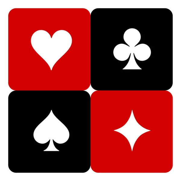 Standard suits for playing cards. — Stock Vector