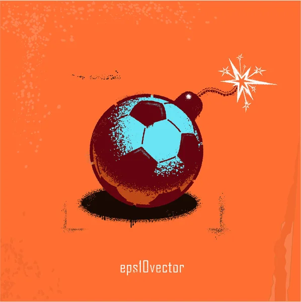 Football bombe de football — Image vectorielle