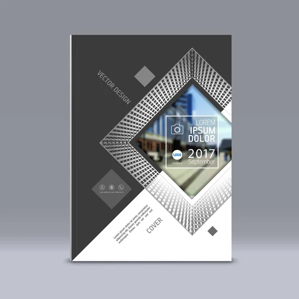 Stad bedrijfsbrochure sjabloon — Stockvector