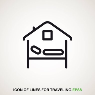 Hotel Icon. eps8. Vektör çizim