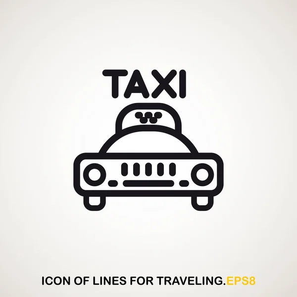 Taxi Ikonen Eps8 Vektorillustration — Stock vektor