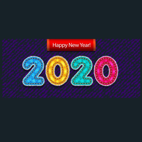 Vetor Feliz Ano Novo 2020 —  Vetores de Stock