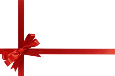 Kırmızı yay Noel hediye şerit 