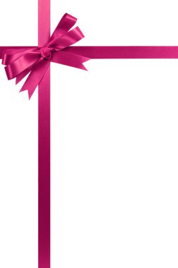 Pembe fiyonk hediye şerit uzun dikey