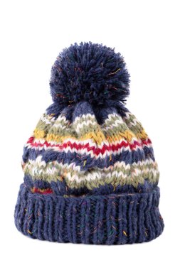 Mavi bobble şapka