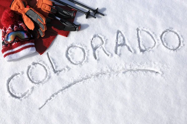 Colorado fond de ski — Photo