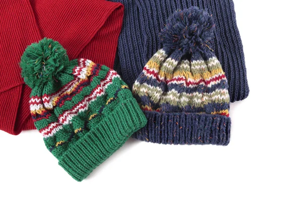 Kış şapka ve eşarplar — Stok fotoğraf