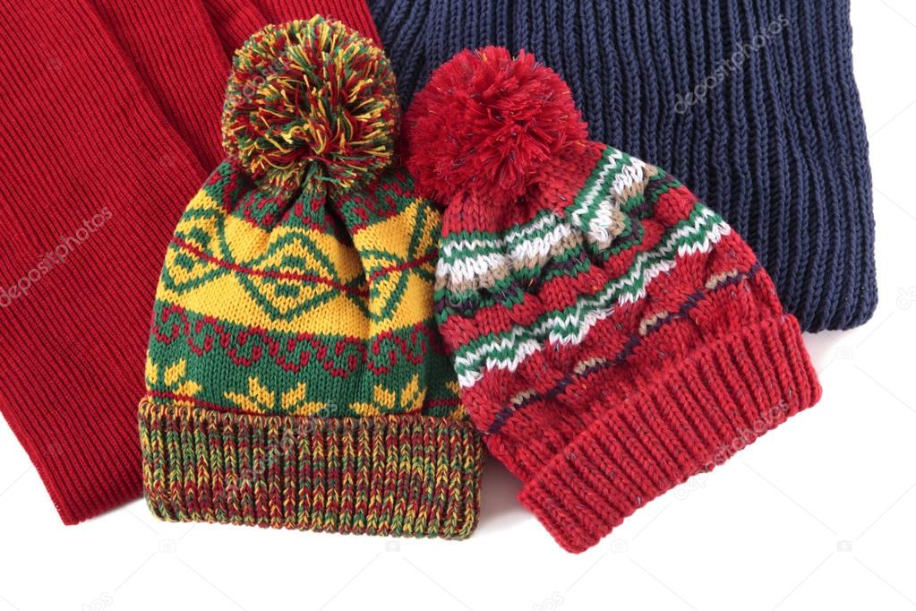 Winter hats and scarves