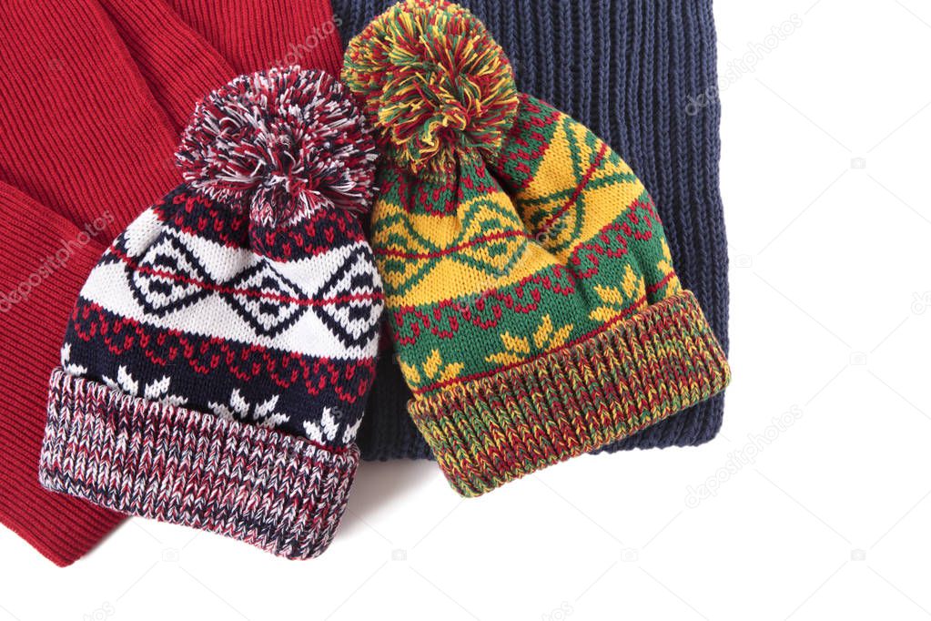 Bobble hats and scarves