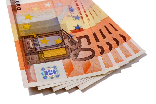 Euro 50 notas de moeda — Fotografia de Stock