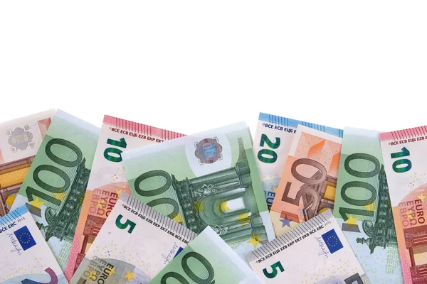 Border of various different Euro bills Royalty Free Stock Images