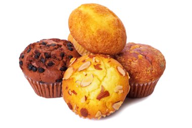 Muffin fincan kek bir yığın