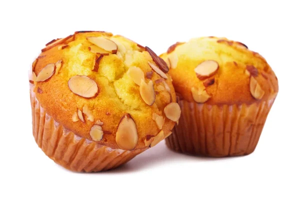 Two almond muffin cakes — Stock Photo, Image