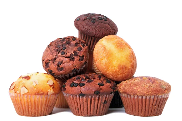 Pile of various muffin cup cakes — Stock Photo, Image