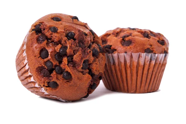 Twee muffin chocolade chip cup cakes — Stockfoto