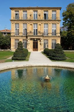 Aix-en-Provence, France - October 18, 2017 : front view of the Pavillon Vendome clipart