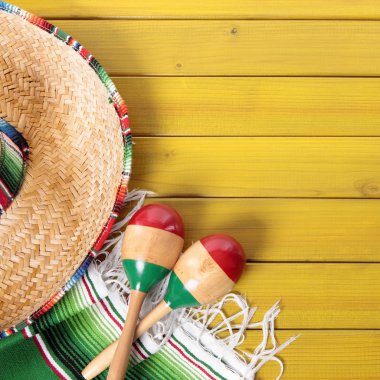 Meksika cinco de mayo arka plan sınır kare biçimi