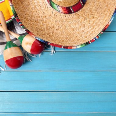 Meksika cinco de mayo arka plan sınır kare biçimi