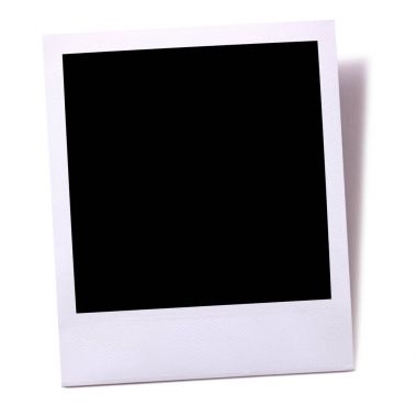 Beyaz izole boş anlık fotoğraf makinesi fotoğraf yazdırma  