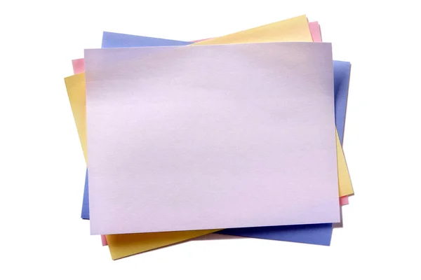 Various colors sticky post note isolated white background — Stock Photo, Image