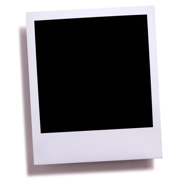 Impresión instantánea en blanco de la foto de la cámara aislada en blanco —  Fotos de Stock