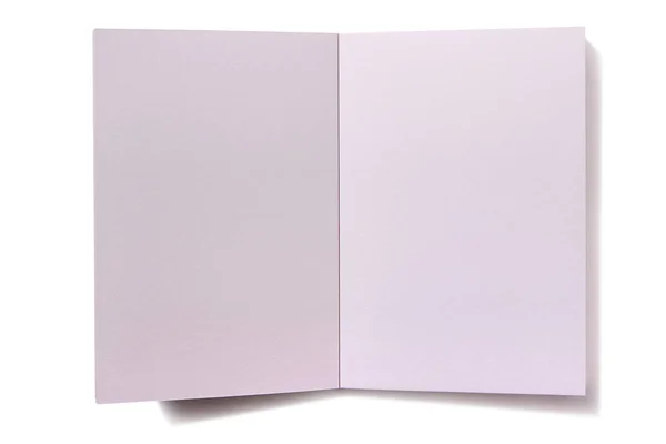 Plain white blank book open pages — Stock Photo, Image