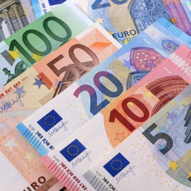 Çeşitli Euro para birimi notlar