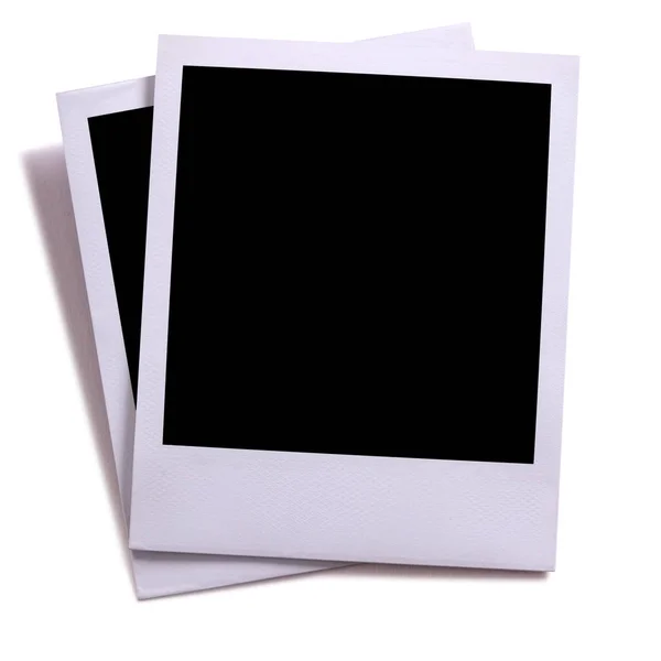 Two blank instant camera photo prints — Stock Photo, Image