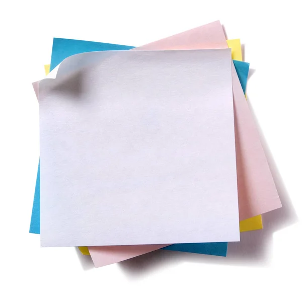 Untidy Pile Various Colors Sticky Post Notes Isolated White Royalty Free Stock Photos