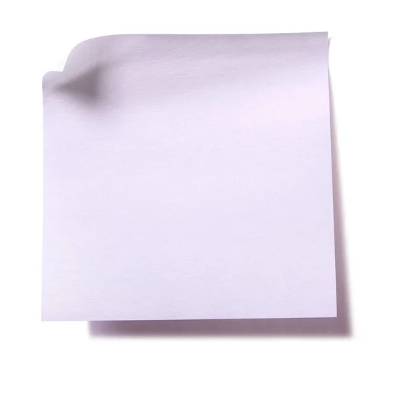Plain White Sticky Post Note Isolated — Stock Photo, Image