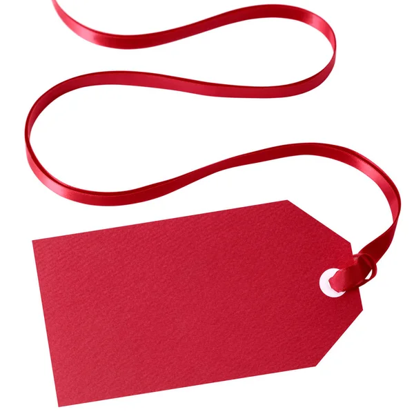 Kırmızı hediye veya fiyat etiketi — Stok fotoğraf