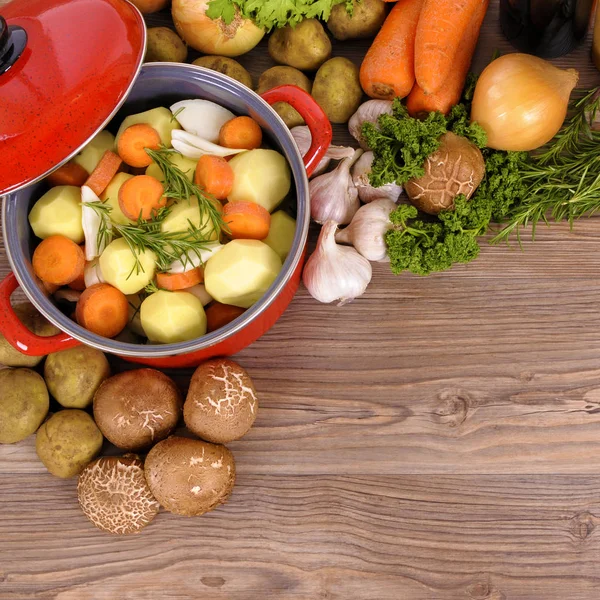 Casserole with organic vegetables — Stock Photo, Image