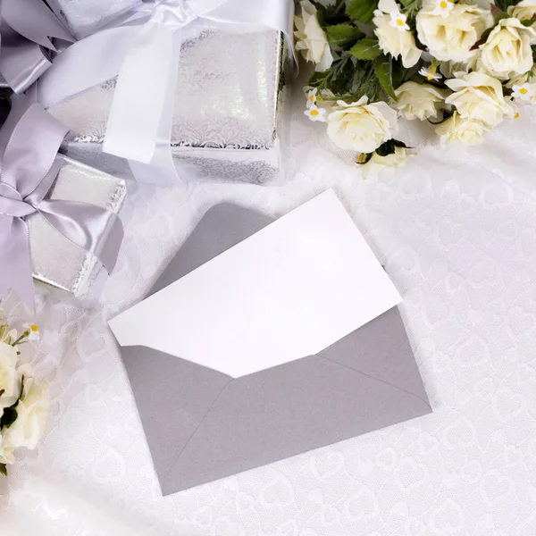 Wedding gifts with invitation or thank you card