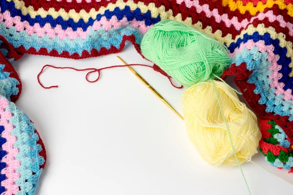 Háčkování pletení barevné — Stock fotografie