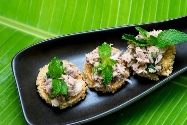 Crust rice  thai snack — Stock Photo, Image