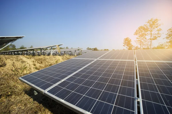 Güneş çiftliğini yeşil enerji güneş ışık