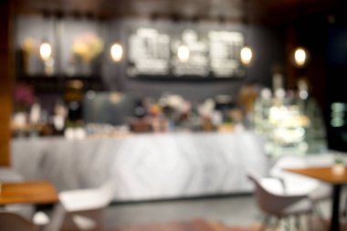 kahve dükkanı sıcak sesi ışık ve bokeh bulanıklığı 