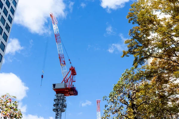 Kyoto City Construction Site Working Crane Real Estate Business — Stock Photo, Image