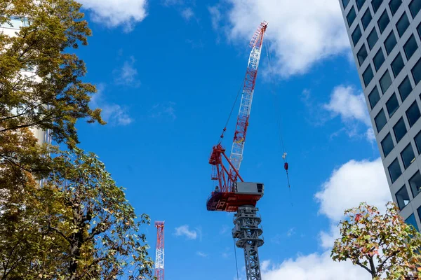 Kyoto City Construction Site Working Crane Real Estate Business — Stock Photo, Image