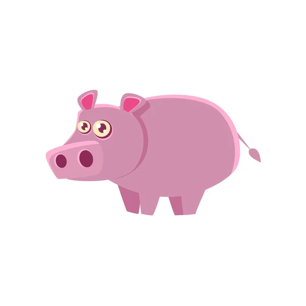 Juguete hipopótamo Dibujo animal exótico — Vector de stock