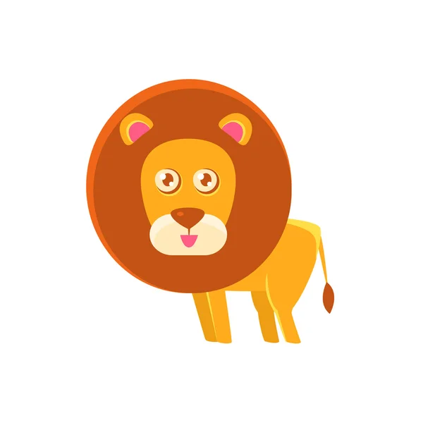 Λιοντάρι παιχνίδι εξωτικό ζώο σχέδιο — Διανυσματικό Αρχείο