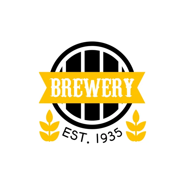 Шаблон дизайна логотипа пивоварни — стоковый вектор