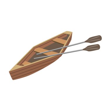 Wooden Peddle Type Of Boat Icon