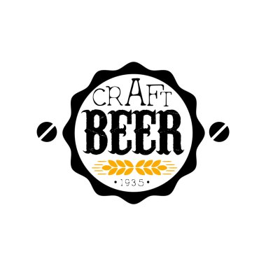 Zanaat Bira Yuvarlak Logo Tasarım Şablonu