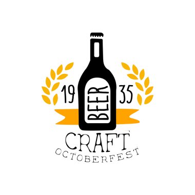 Zanaat Bira Oktoberfest Logo Tasarım Şablonu