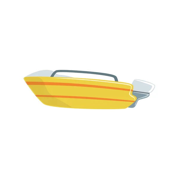 Tipo de velocidad amarilla del icono del barco — Archivo Imágenes Vectoriales